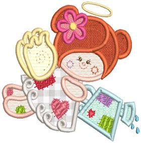 Patchwork Angels Applique Machine Embroidery Designs By JuJu