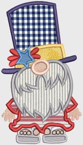 Patriotic Gnomes Applique Machine Embroidery Designs by JuJu 