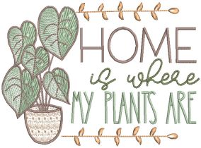 Plant Lovers Word Art 4 | Machine Embroidery Designs by JuJu