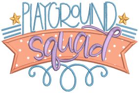 Playground Word Art Machine Embroidery Designs by JuJu