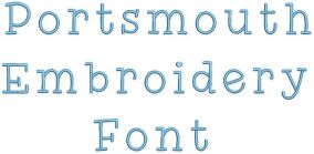 Portsmouth Embroidery Font | Machine Embroidery Designs by JuJu