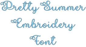 Pretty Summer Embroidery Font