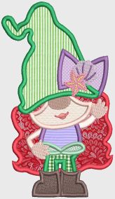 Princess Gnomes Applique Machine Embroidery Designs by JuJu 