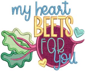 Punny Valentine Foods Applique Machine Embroidery Designs by JuJu