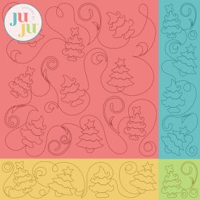 Christmas Trees Quilting Backdrops Design | Machine Embroidery Designs by JuJu