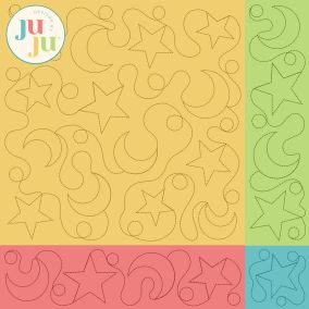 Stars Moons Quilting Backdrops Design | Machine Embroidery Designs by JuJu