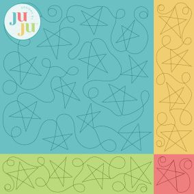 Stipple Stars Quilting Backdrops Design | Machine Embroidery Designs by JuJu 