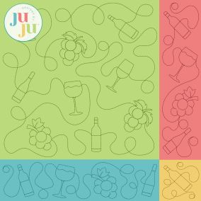 Wine and Grapes Quilting Backdrops Design