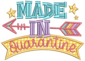 Quarantine Pregnancy Word Art Digital Machine Embroidery Designs by JuJu