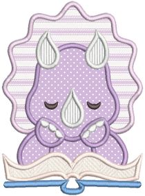 Reading Pals Applique Machine Embroidery Designs by JuJu 