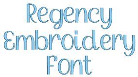 Regency Font Digital Embroidery Machine Designs by JuJu