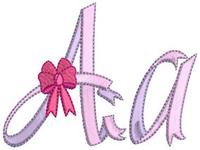 Ribbons and Bows Monogram | Machine Embroidery Designs by JuJu
