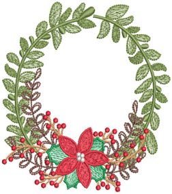 Rustic Christmas Wreaths | Machine Embroidery Designs by JuJu