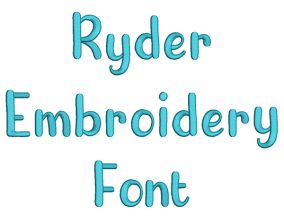 Ryder Embroidery Font