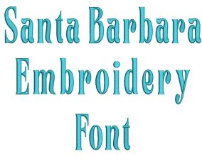 Santa Barbara Embroidery Font