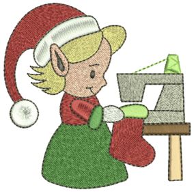 Santa's Workshop Filled Stitch Machine Embroidery Designs by JuJu