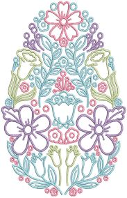 Scandinavian Easter Eggs Digital Embroidery Designs by JuJu