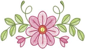Scandinavian Floral 1 Machine Embroidery Designs by JuJu