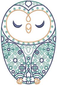 Scandinavian Owls | Machine Embroidery Designs by JuJu