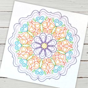Butterfly Mandala | Machine Embroidery Designs by JuJu