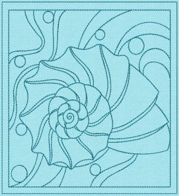 Seashells Quilt Blocks 1 Digital Embroidery Designs by JuJu