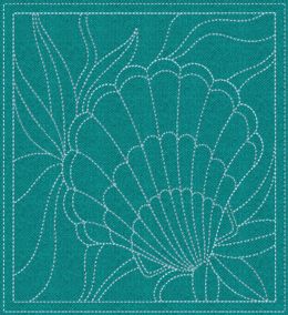 Seashells Quilt Blocks 2 Digital Embroidery Machine Designs by JuJu