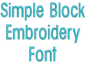                                 Simple Block Embroidery Font | Machine Embroidery Designs by JuJu
                            