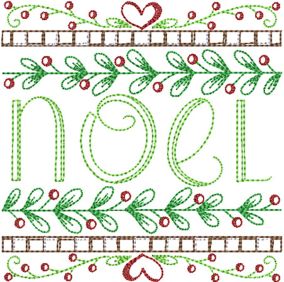                                 Simply Christmas Sketch 1 Embroidery Design Set | Designs by JuJu
                            