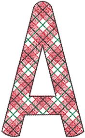 Simply Plaid Alphabet | Machine Embroidery Designs by JuJu