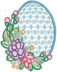 Sketchy Elegant Easter Eggs | Machine Embroidery Designs by JuJu