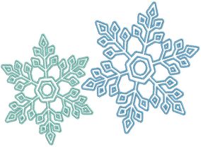 Snowflake Clusters Digital Embroidery Designs by JuJu