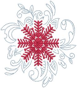Snowflake Motifs Machine Embroidery Designs by JuJu