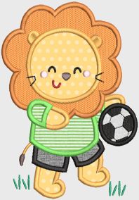 Soccer Animals Applique Machine Embroidery Designs by JuJu 