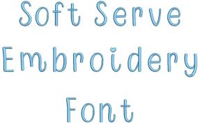 Soft Serve Embroidery Font | Machine Embroidery Designs by JuJu