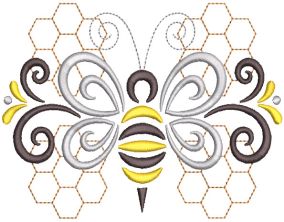 Spring Swirls 1 Machine Embroidery Designs by JuJu