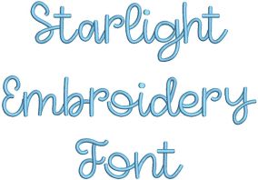 Starlight Embroidery Font | Machine Embroidery Designs by JuJu