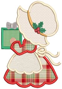 Sunbonnet Sue Returns Christmas Applique Machine Embroidery Designs by JuJu