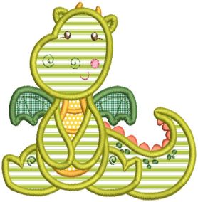 Sweet Dragons Applique Machine Embroidery Designs By JuJu