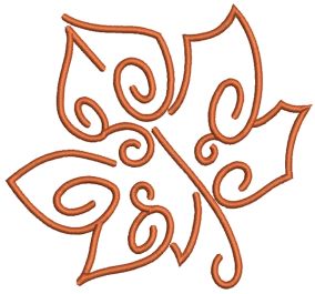 Swirly Autumn Motifs Machine Embroidery Designs by JuJu