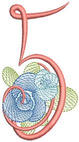 Swirly Flower Numbers | Machine Embroidery Designs by JuJu