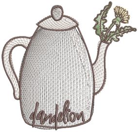 Tea Time Sketch Machine Embroidery Designs by JuJu
