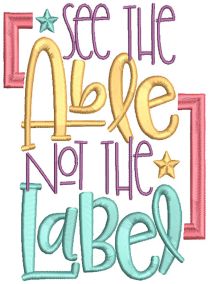 Totally Able Word Art Machine Embroidery Designs by JuJu