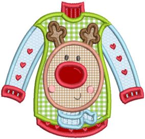 Ugly Christmas Sweaters Applique Machine Embroidery Designs by JuJu