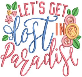 Vacation Word Art 4 Machine Embroidery Designs by JuJu