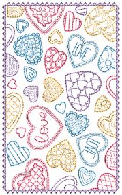 Valentines Greeting Cards 4 | Machine Embroidery Designs by JuJu