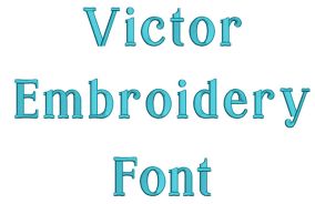 Victor Embroidery Font