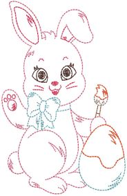 Vintage Easter Friends Digital Embroidery Designs by JuJu