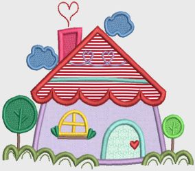 Whimsy Cottages 1 Machine Embroidery Designs by JuJu