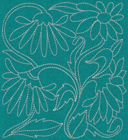 Wild Flower Quilt Blocks 2 Machine Embroidery Designs by JuJu