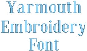 Yarmouth Embroidery Font | Machine Embroidery Designs by JuJu